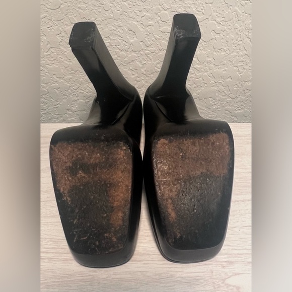 Prada Square Toe Platform Pumps, Sz 36, Black, Guar. Authentic - Picture 6 of 7